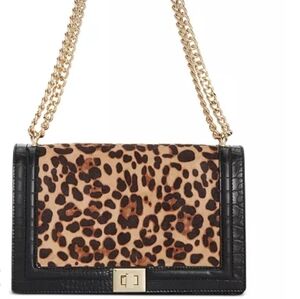I.N.C International Concepts Square Leopard Print Shoulder Bag